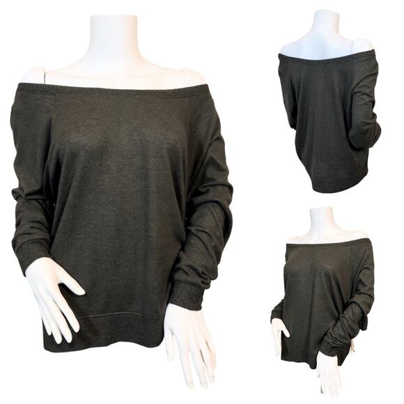 #T70 Nation LTD Raglan Off the Shoulder Sweater SZ M $98 - Picture 1 of 11